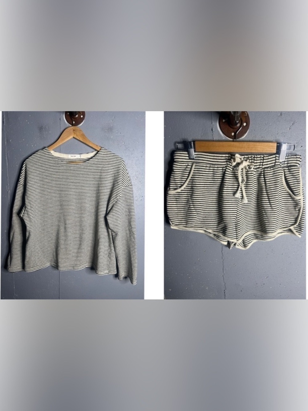 Mod Ref stripped shorts and top lounge set in size Medium.